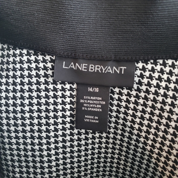 Lane Bryant Asymmetrical Houndstooth Skirt Elastic Waist size 14/16 - Picture 4 of 5